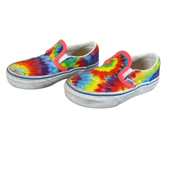 Vans Off the Wall Tie Dye Slip On Shoes Youth Size 11 - Picture 3 of 9